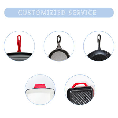 Niet frituurt de Stok Geëmailleerde Gietijzerkoekepan Pan With Handles
