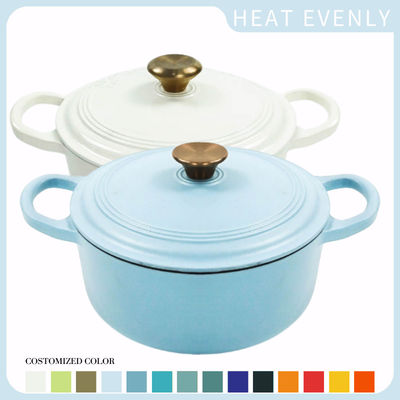 Gebruikersvriendelijk EmailGietijzer Cocotte voor het Gemakkelijke Koken en het Schoonmaken