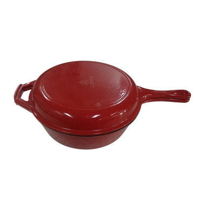 3 Quart Gietijzeren Koekenpan Braadpan 2 In 1 Bakken Multifunctioneel