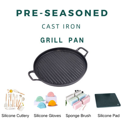 BARBECUEGietijzer om Rooster Multifunctioneel Pan With Ridge 24/28/30 cm: