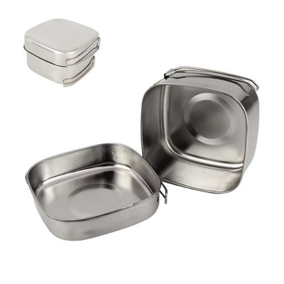H6.8CM het kamperen het Koken het Vastgestelde D14.7CM Roestvrij staal Kamperen Cookware 6pcs/Set