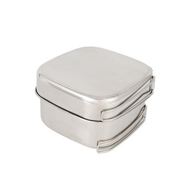 H6.8CM het kamperen het Koken het Vastgestelde D14.7CM Roestvrij staal Kamperen Cookware 6pcs/Set