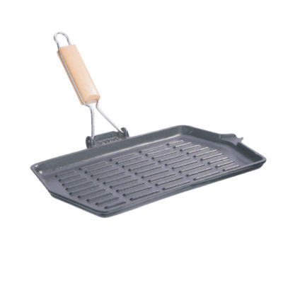 13.8inch van de het Rooster niet Stok van de Gietijzergrill de Grill Pan For Camping