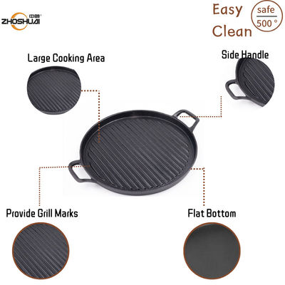 BARBECUEGietijzer om Rooster Multifunctioneel Pan With Ridge 24/28/30 cm:
