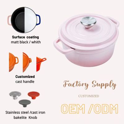 ISO9001 Gemaald gietijzeren schotel met casserole
