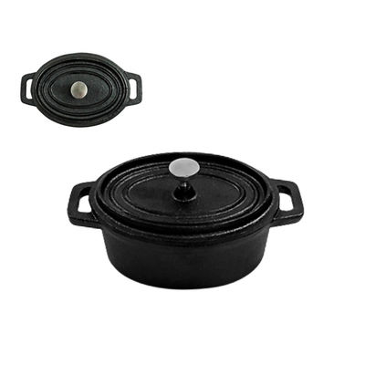 Matt Blake Cast Iron Round Casserole 10*5cm Interne Zwarte Emaildeklaag