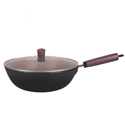 Houten Handvat van Pan Good Heat Retention With van de Stok niet het Chinese Wok