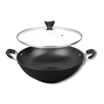 40/42cm Chinese Wok Pan Large Bottom For Easy die BSCI/SGS koken