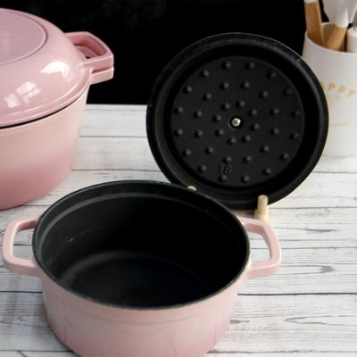 De email Met een laag bedekte Pot /cocotte van de Gietijzervoorraad door Glasstop-Grootte 18/20/22/24/26cm