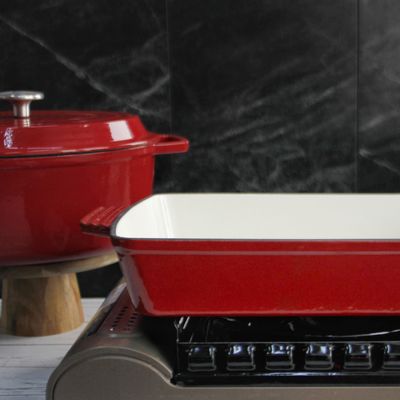 Van de het Gietijzerpan 2.5/4kg van de emaildeklaag het Gietijzerbraadpan
