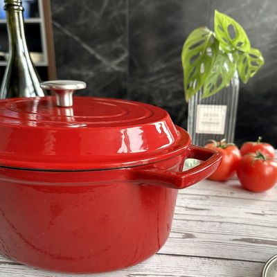 Braadpan van het email de Ovale Gietijzer 4,5 Kwart gallon met Functionaliteit en Stijl