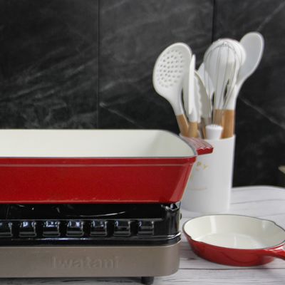 Van de het Gietijzerpan 2.5/4kg van de emaildeklaag het Gietijzerbraadpan