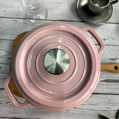 De email Met een laag bedekte Pot /cocotte van de Gietijzervoorraad door Glasstop-Grootte 18/20/22/24/26cm