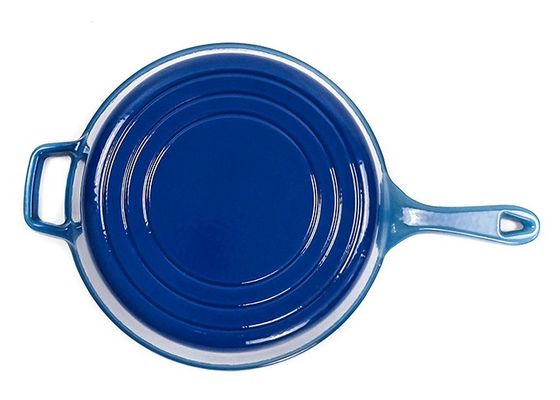 Het Geëmailleerde Gietijzer Cookware Pan Lid And Stew Pot 2 van BSCI SGS in 1