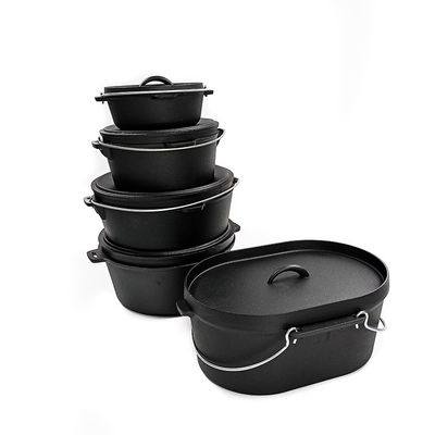 Grote braadschotel 36.5X29.5X14.3CM van het kras Bestand Gietijzer Matt Black Interior