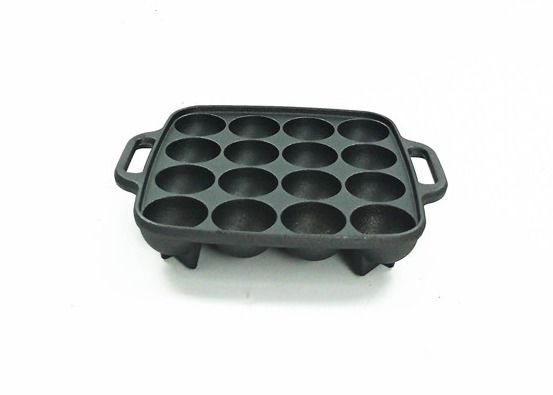BSCI-SGS van het Roostertakoyaki van de Gietijzergrill de Grill Pan For Stovetop