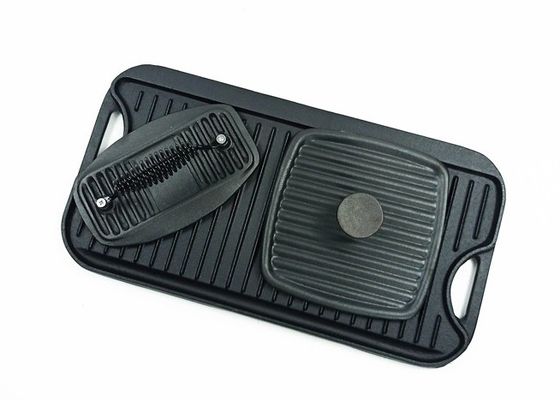 51.2*26.5cm van de het Roosterbarbecue van de Gietijzergrill het Rooster Pan With Press