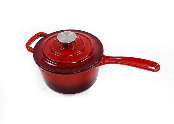 Geëmailleerde niet Stok Geëmailleerde Gietijzersteelpan 2,5 Kwart gallon 16cm
