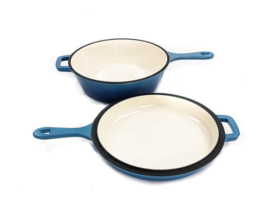 2 in 1 Met een laag bedekt de Koekepanemail van de Gietijzerbraadpan 3,2 Kwart gallon