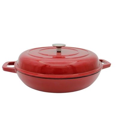 Geëmailleerde Betrouwbare van de het Gietijzersoep van de Gietijzerbraadpan Pot 29/31cm