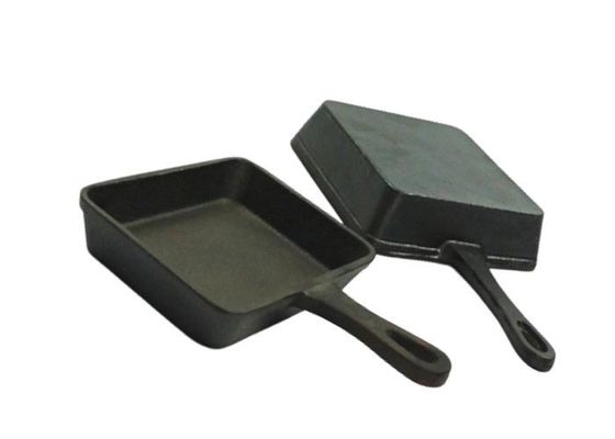 OEM ODM Gietijzer die Pre Gekruid Pan Grill Pan Set BSCI braden