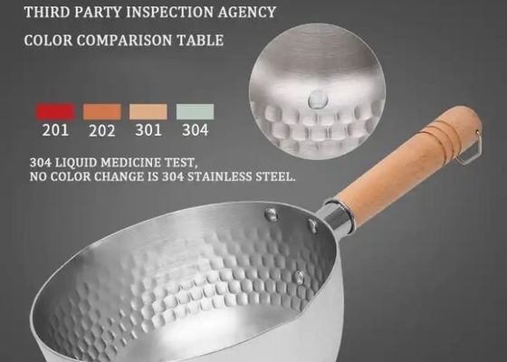 20/22cm het Roestvrije staal Cookware plaatst 304 Roestvrij staalsteelpan met Glasdeksel