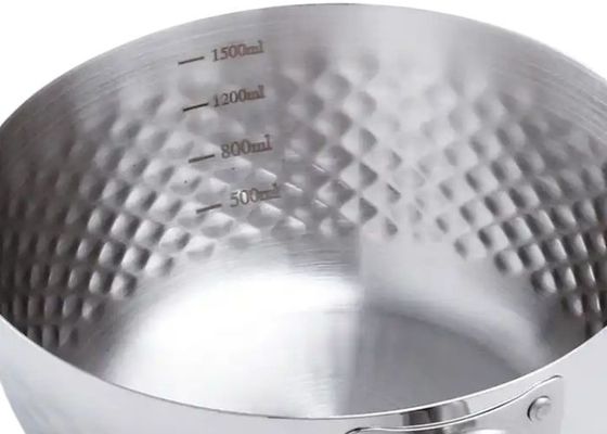20/22cm het Roestvrije staal Cookware plaatst 304 Roestvrij staalsteelpan met Glasdeksel