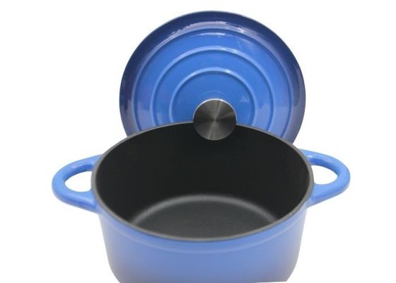 De blauwe Schotel van de Emailbraadpan met Deksel voor Al Fornuis 3.8/5/5.3kg