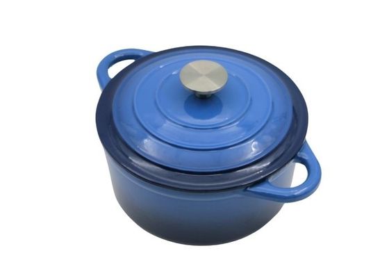De blauwe Schotel van de Emailbraadpan met Deksel voor Al Fornuis 3.8/5/5.3kg