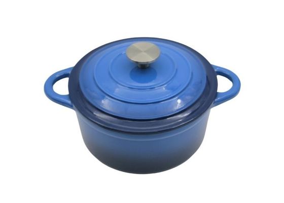 De blauwe Schotel van de Emailbraadpan met Deksel voor Al Fornuis 3.8/5/5.3kg