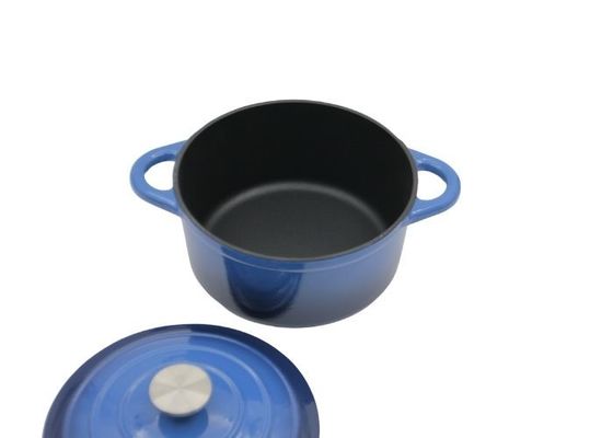 De blauwe Schotel van de Emailbraadpan met Deksel voor Al Fornuis 3.8/5/5.3kg