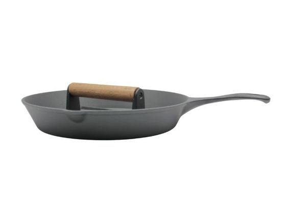 Ronde pre-Gekruide Gietijzerkoekepan: Perfectioneer voor Huis die en Openlucht Roosterend 10 Duim/12 Duim koken