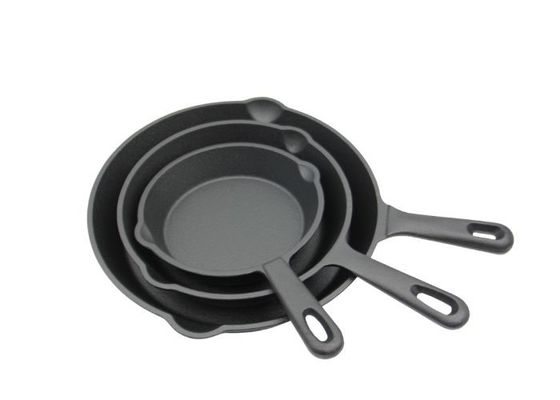 De ronde kruidde pre Gietijzerkoekepan met Dekseldiameter 6,3 Duim 8 Duim