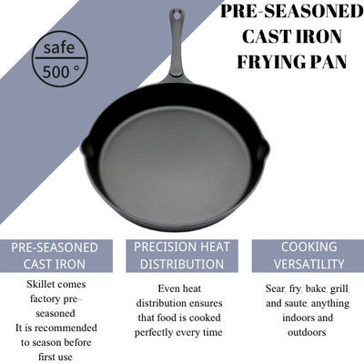 16cm het Gietijzer die Pan Deep Cast Iron Skillet braden voor beweegt het Braden