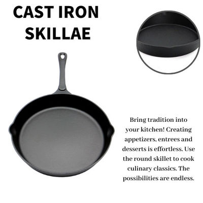 16cm het Gietijzer die Pan Deep Cast Iron Skillet braden voor beweegt het Braden