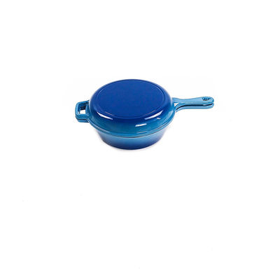 Het Geëmailleerde Gietijzer Cookware Pan Lid And Stew Pot 2 van BSCI SGS in 1