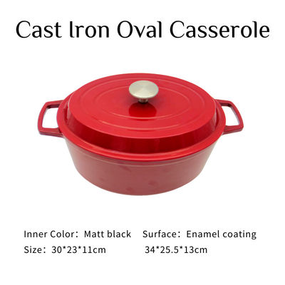 Emailijzer Stew Pot 4.5L/de Handvatten van 6.8L Twee voor Keukengerei