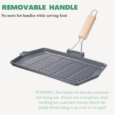 13.8inch van de het Rooster niet Stok van de Gietijzergrill de Grill Pan For Camping