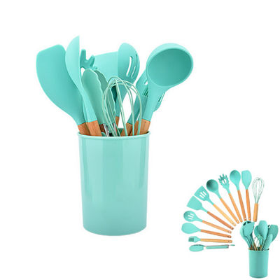 Het aangepaste Keukengerei van het de Toebehorensilicone van Keukencookware met Houder