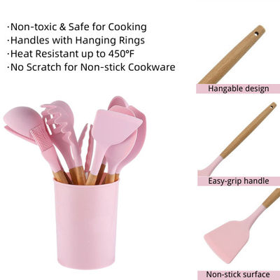 Nonstick Geplaatst het Werktuig Vastgesteld Keukengereedschap van de Silicone Kokend Kleur