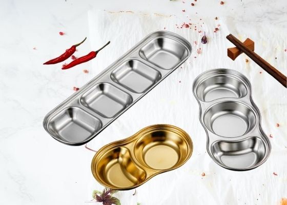 Splitsing Spice Sauce Roestvrij staal Dip Dish OEM &amp; ODM Voor Home Restaurant