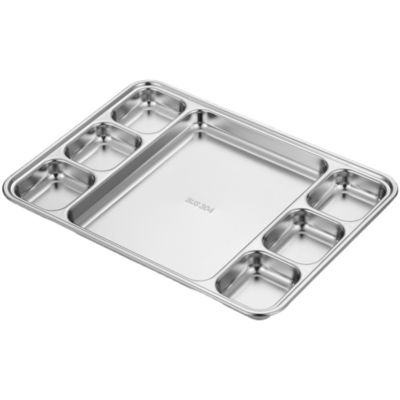 Metalen platenschaaltjes voor het diner, rechthoekig gesplitst van roestvrij staal
