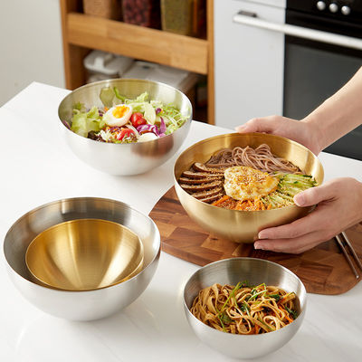 Het premieroestvrije staal Cookware plaatst Kommen voor het Mengen van het Dienen en Snacking