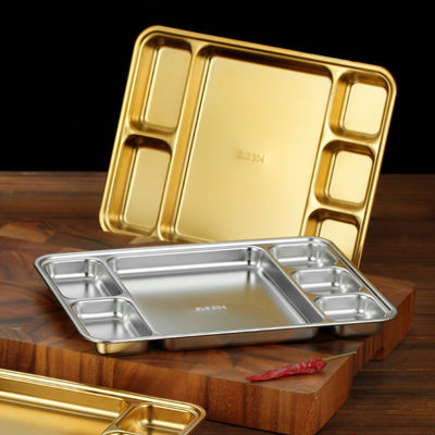 Metalen platenschaaltjes voor het diner, rechthoekig gesplitst van roestvrij staal