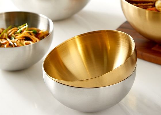 Het premieroestvrije staal Cookware plaatst Kommen voor het Mengen van het Dienen en Snacking