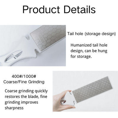 Diamond Knife Sharpener Double Sided-Mes Pools 5 - binnen - 1 Gruis 400