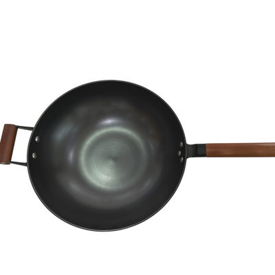 BSCI-van de het Gietijzerkoekepan van de Huiskeuken de Chinese Kokende Wok Pan Non Stick 32cm