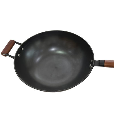 BSCI-van de het Gietijzerkoekepan van de Huiskeuken de Chinese Kokende Wok Pan Non Stick 32cm