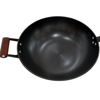 BSCI-van de het Gietijzerkoekepan van de Huiskeuken de Chinese Kokende Wok Pan Non Stick 32cm