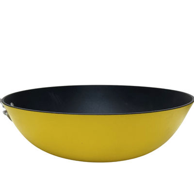Het klassieke van de het Gietijzer Chinese Wok van 11Inch Handvat van Pan Skillet With Removable Silicone